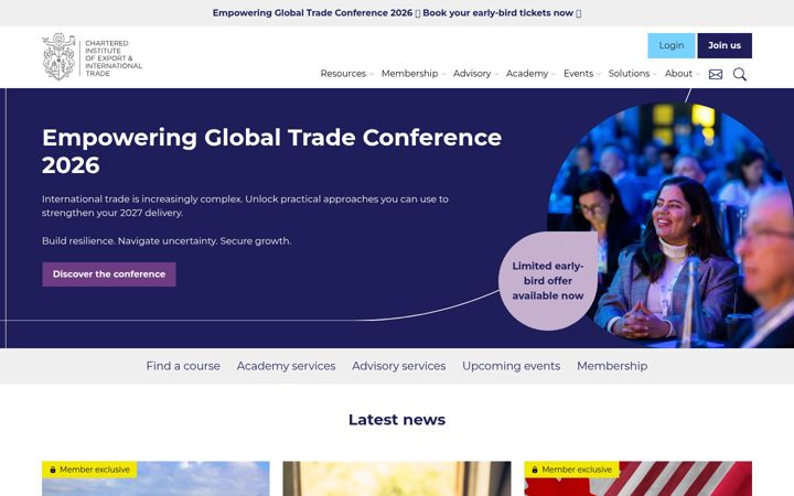 Screenshot of export.org.uk