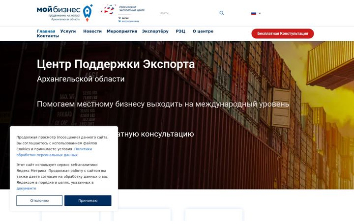 Screenshot of export29.ru