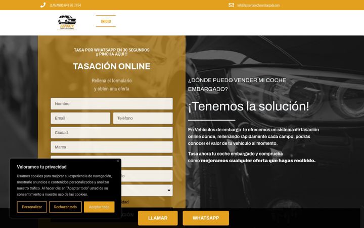 Screenshot of exportacocheembargado.com
