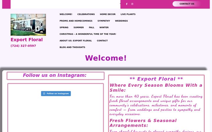 Screenshot of exportfloral.com