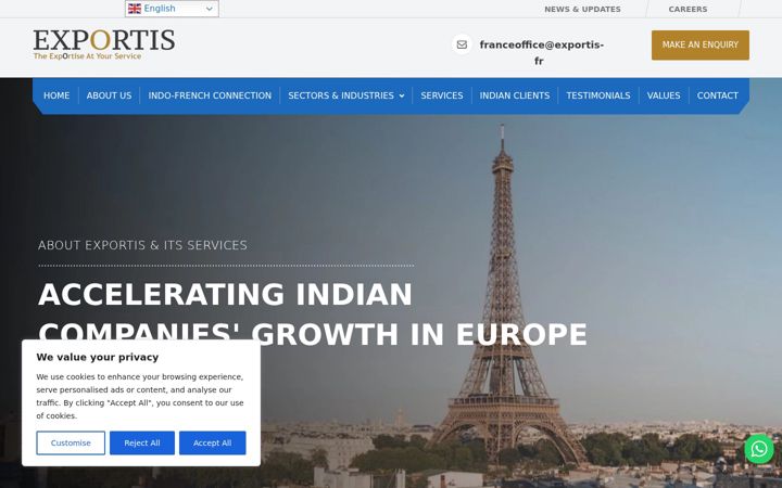 Screenshot of exportis.fr