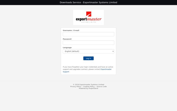 Skjámynd af exportmaster.net