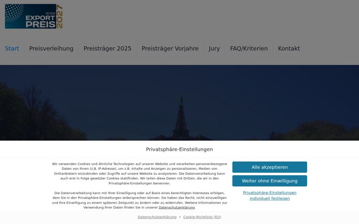 Screenshot of exportpreis-hessen.de