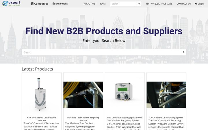 Screenshot of exportworldwide.com