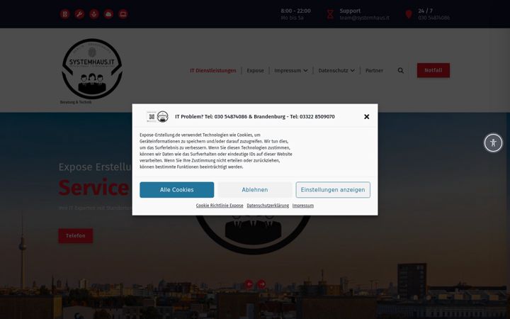 Screenshot of expose-erstellung.de