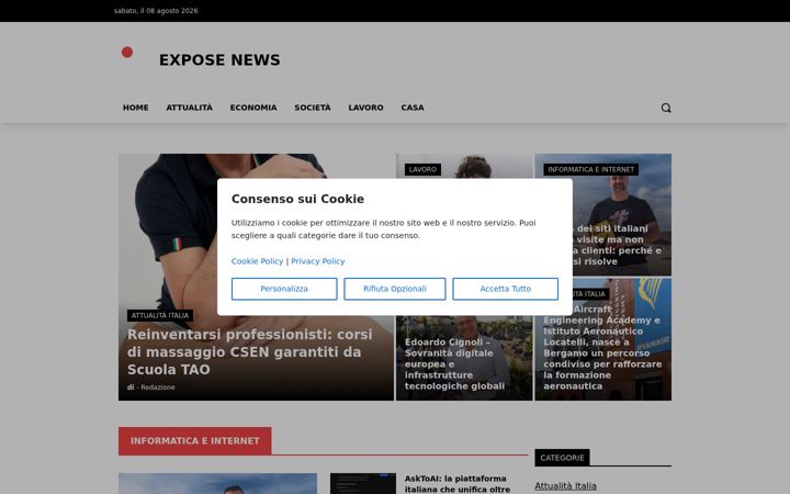 Screenshot of expose.it