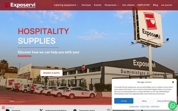 Screenshot of exposervi.com