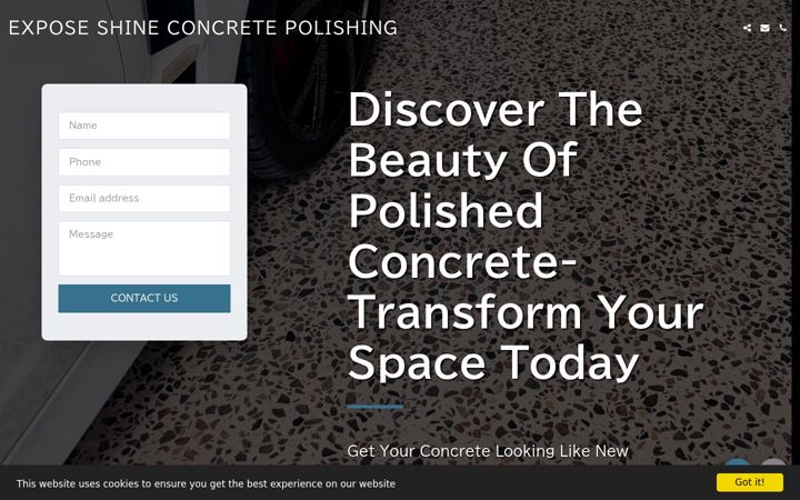 Screenshot of exposeshine.com