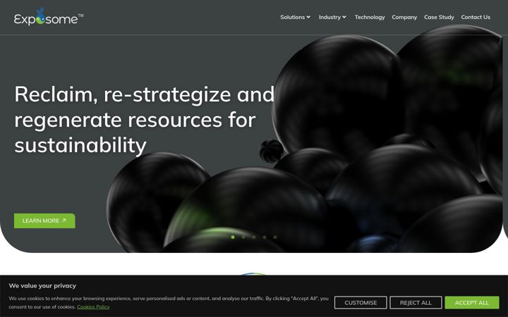 Screenshot of exposome.in