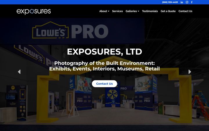 Screenshot of exposuresltd.com