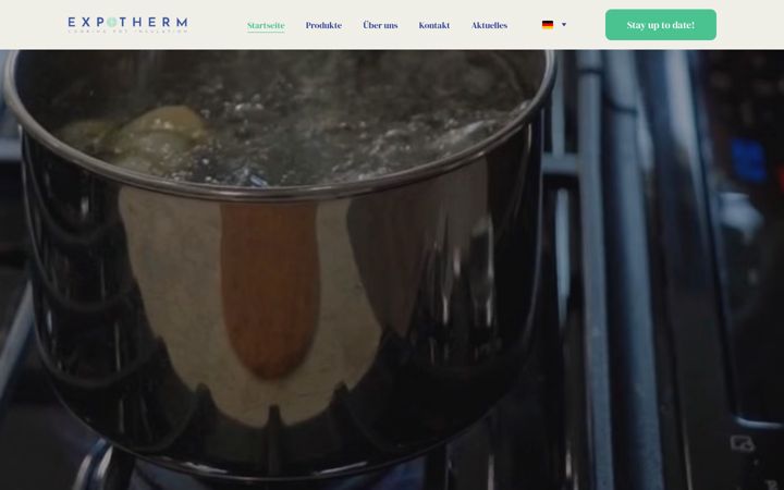 Screenshot of expotherm.com