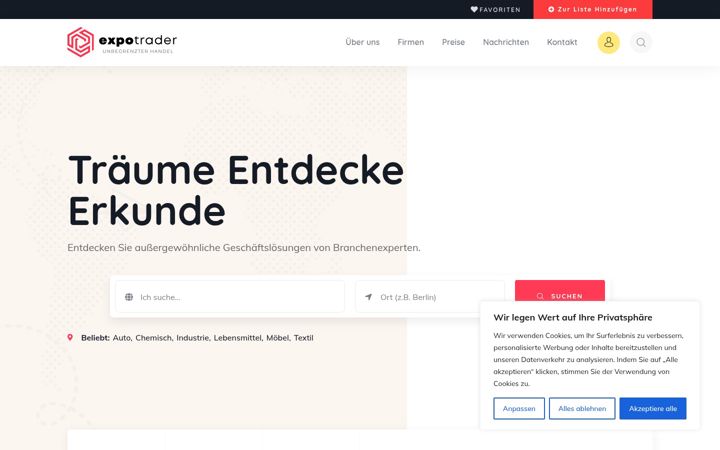 Zrzut ekranu expotrader.de