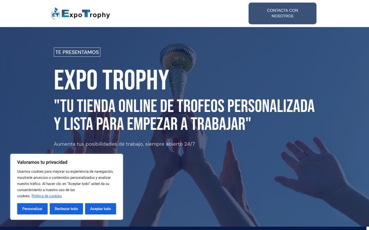 Screenshot of expotrophy.com