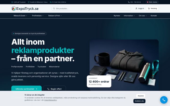 Screenshot of expotryck.se