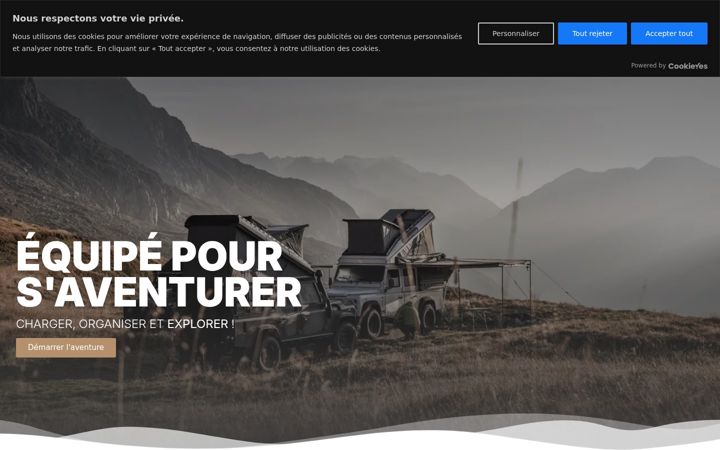 Screenshot of expoverland.ca