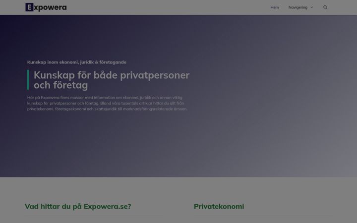 Screenshot of expowera.se