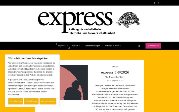 Captură de ecran a express-afp.info