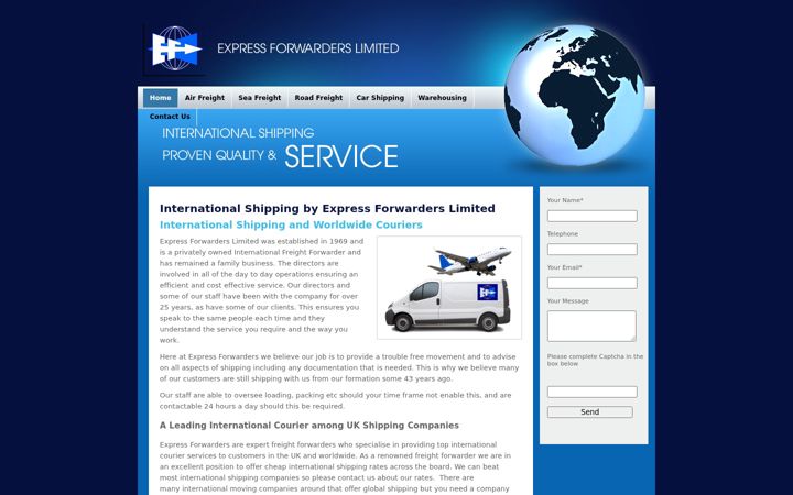 Screenshot of express-forwarders.co.uk