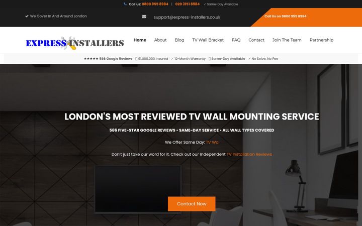 Screenshot di express-installers.co.uk