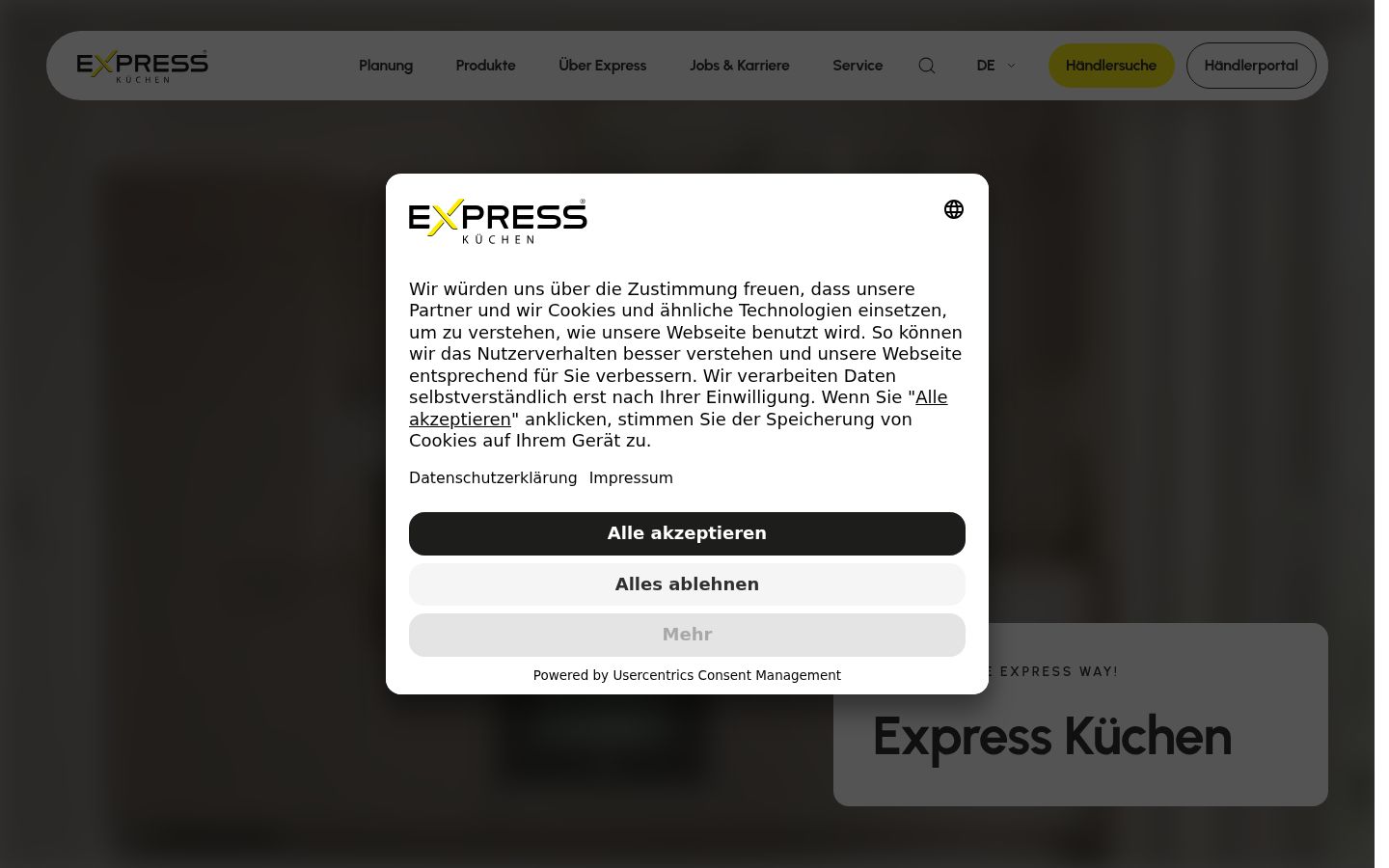 Zrzut ekranu banera zgody wyświetlanego przed jakąkolwiek interakcją