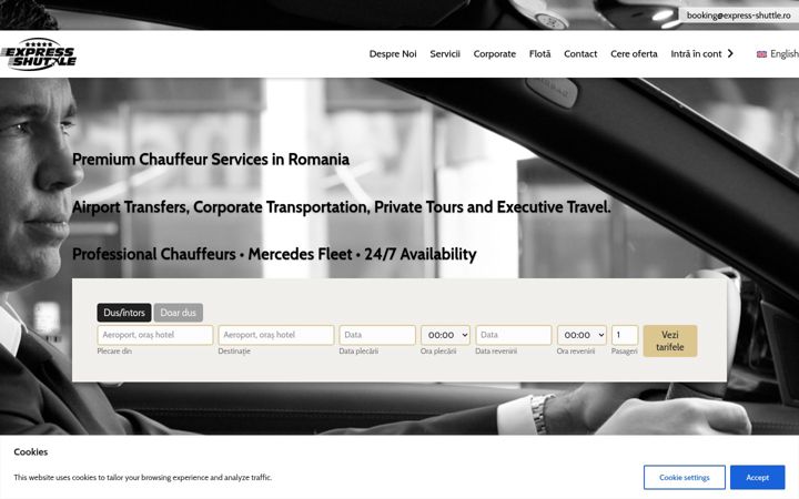 Screenshot of express-shuttle.ro