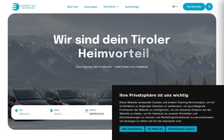 Screenshot of express-taxi-innsbruck.com