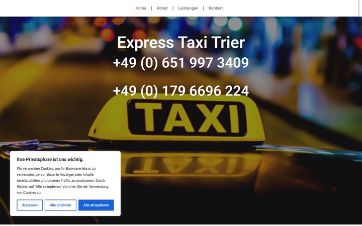 Képernyőkép: express-taxi-trier.de