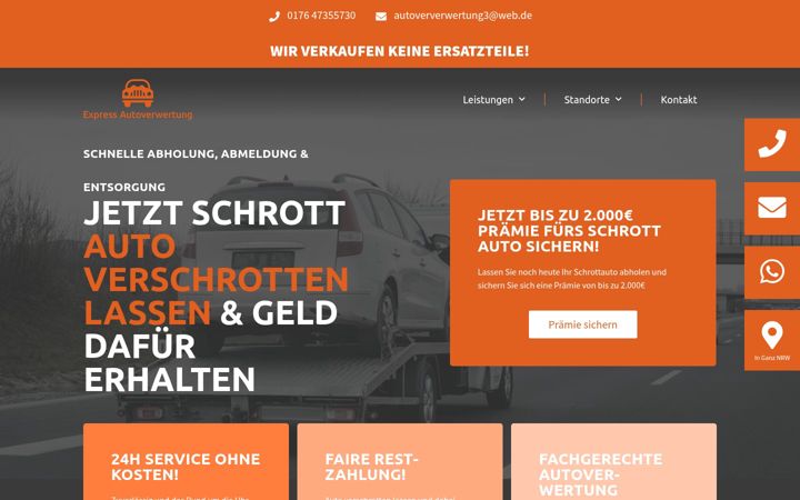 Screenshot of express-verschrottung.de