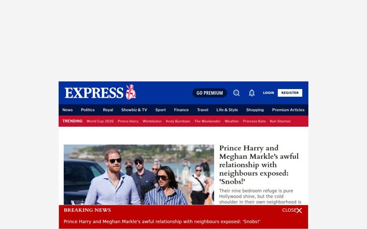 Screenshot of express.co.uk