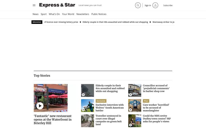 Skærmbillede af expressandstar.com