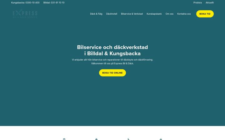 Screenshot of expressbildack.se
