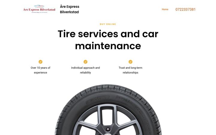 Screenshot of expressbilverkstad.se