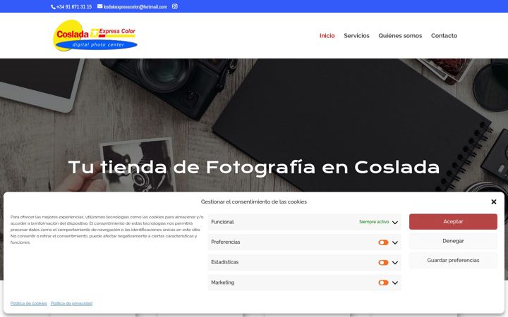 Screenshot of expresscolorcoslada.es
