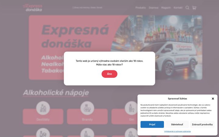 Screenshot von expressdonaska.sk