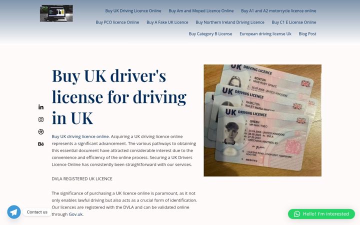 Screenshot of expressdrivinglicense.com