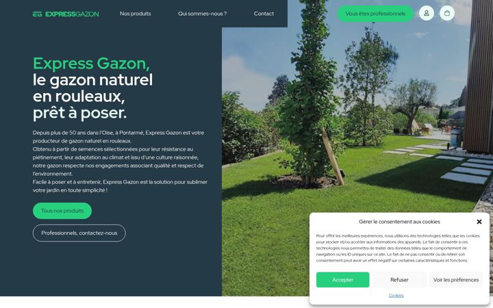Screenshot of expressgazon.fr