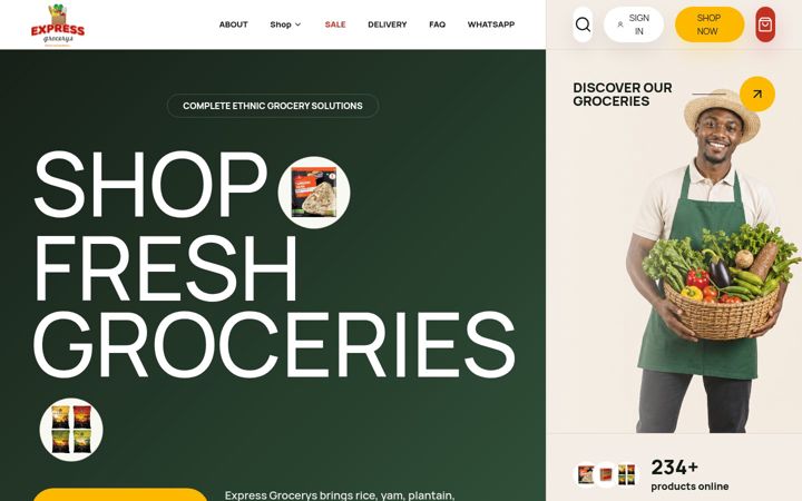Screenshot of expressgrocerys.com