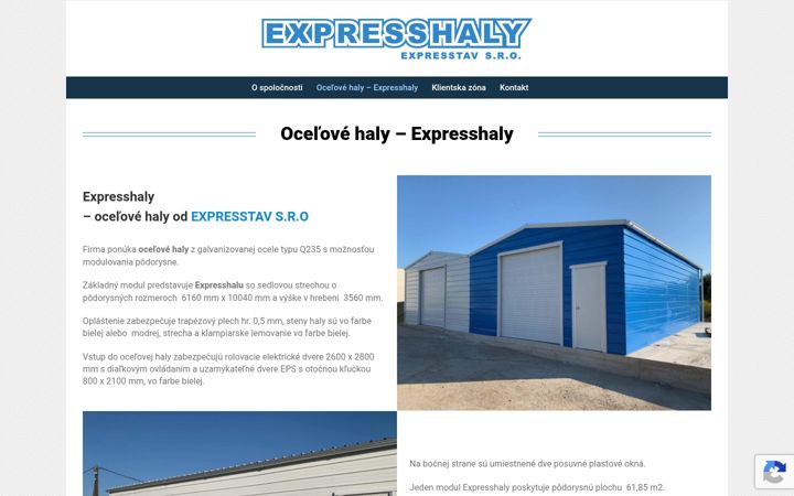 Screenshot of expresshaly.sk