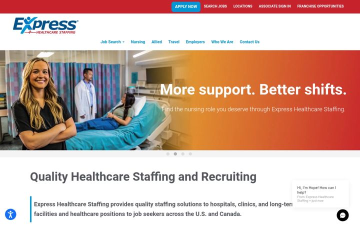 Screenshot of expresshealthcare.com