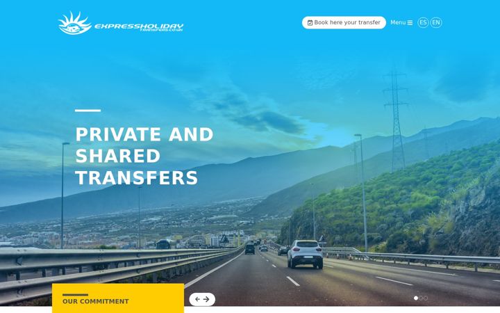 Screenshot of expressholidaytransfers.co.uk