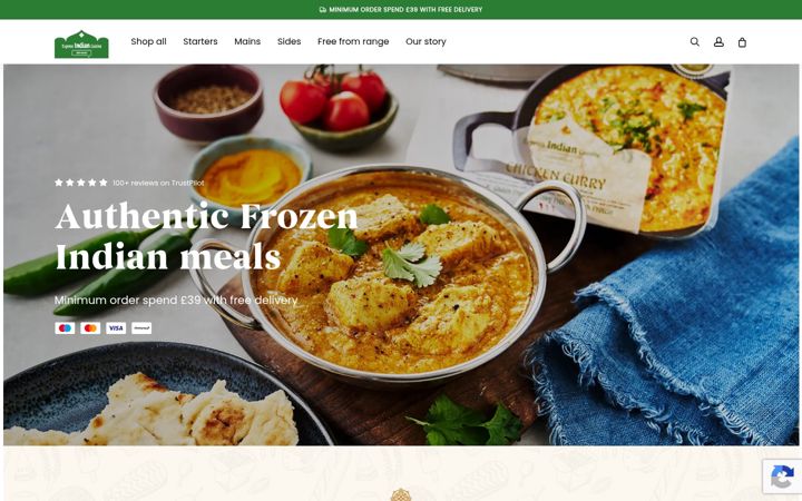 Screenshot of expressindiandelivered.co.uk