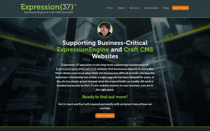 Screenshot of expression37.co.uk