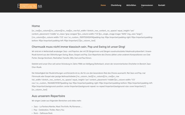 Screenshot of expression88.de