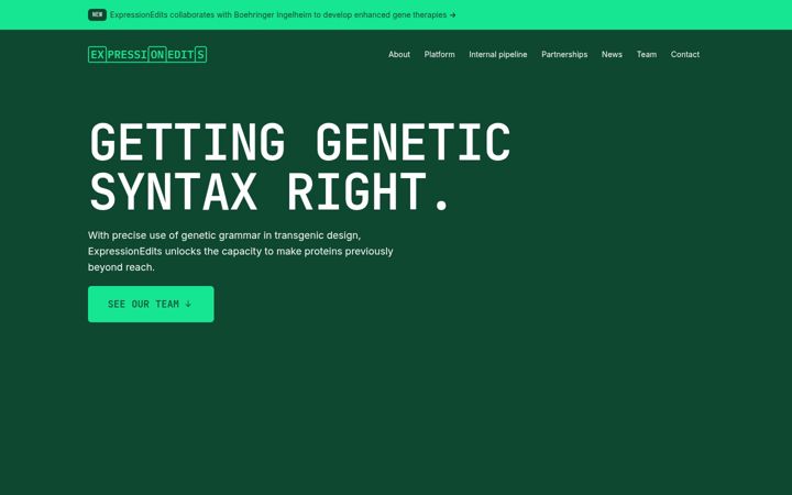 Screenshot of expressionedits.com