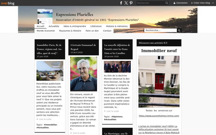 Screenshot of expressionsplurielles.org