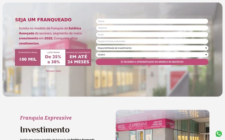 Screenshot of expressivefranchising.com.br