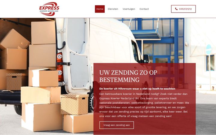 Screenshot of expresskoeriernederland.nl