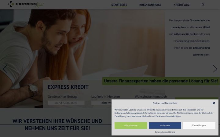 Screenshot of expresskredit.at
