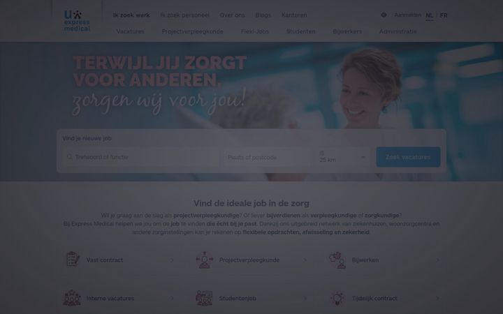 Screenshot ta' expressmedical.be