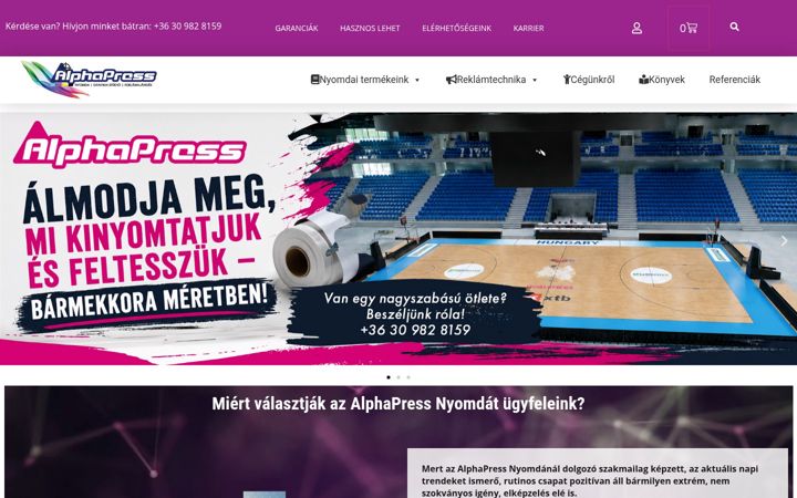 Screenshot of expressnyomda.hu